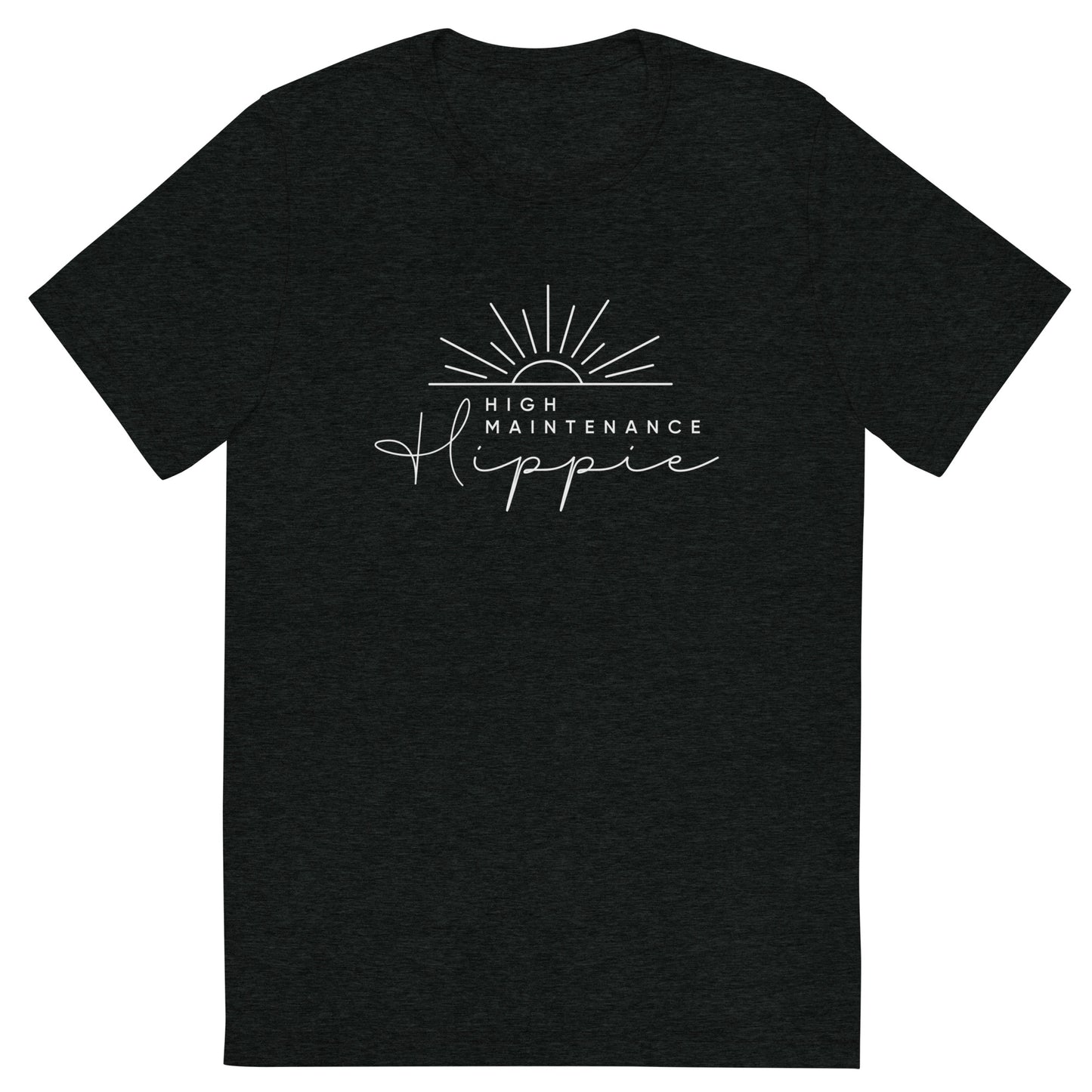 High-Maintenance Hippie Unisex Tri-Blend Tee in Off-White