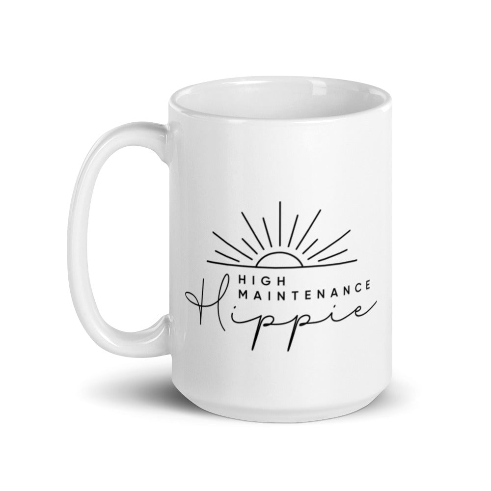 High-Maintenance Hippie Mug in Black