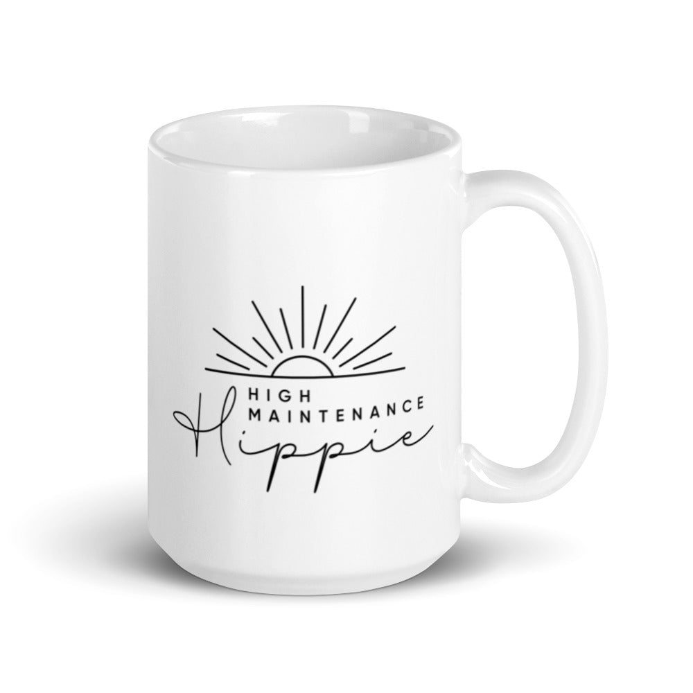 High-Maintenance Hippie Mug in Black