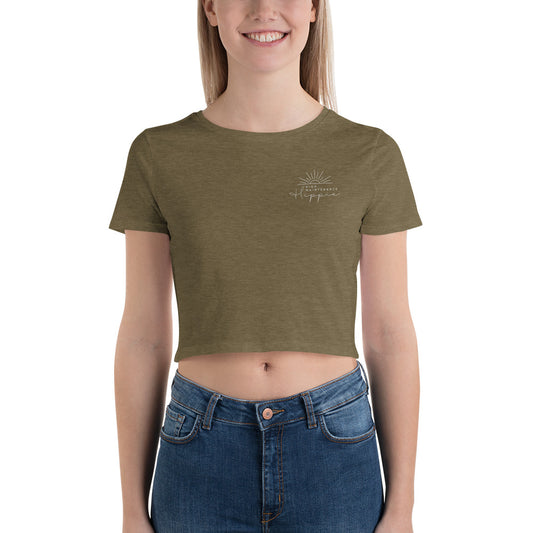 High-Maintenance Hippie Women’s Crop Tee in Off-White