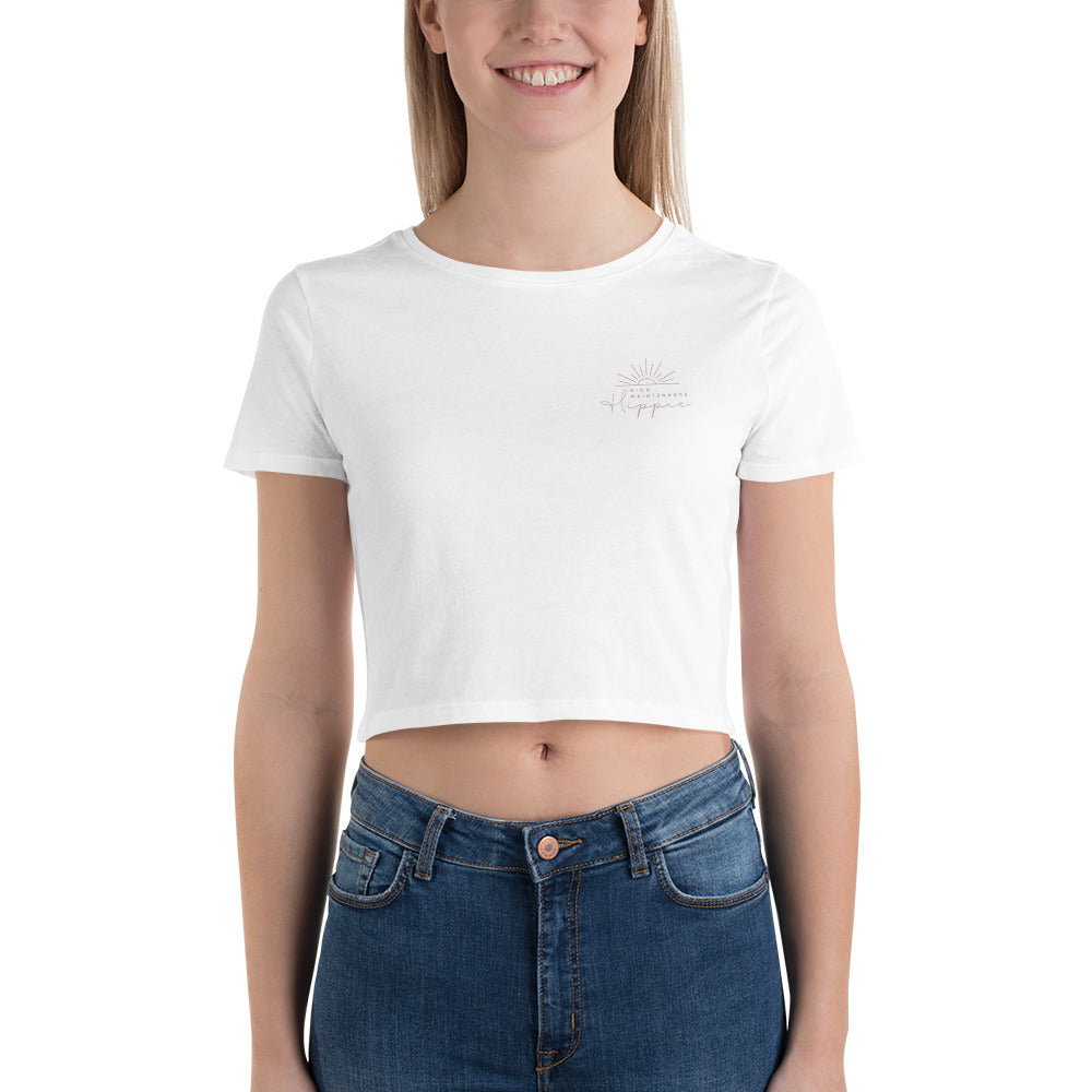 High-Maintenance Hippie Women’s Crop Tee in Pink